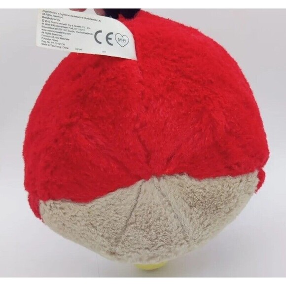 Angry Birds Red Bird 6" Plush Stuffed Animal Toy Rovio 2010 Stuffie Bird Round - Picture 6 of 12